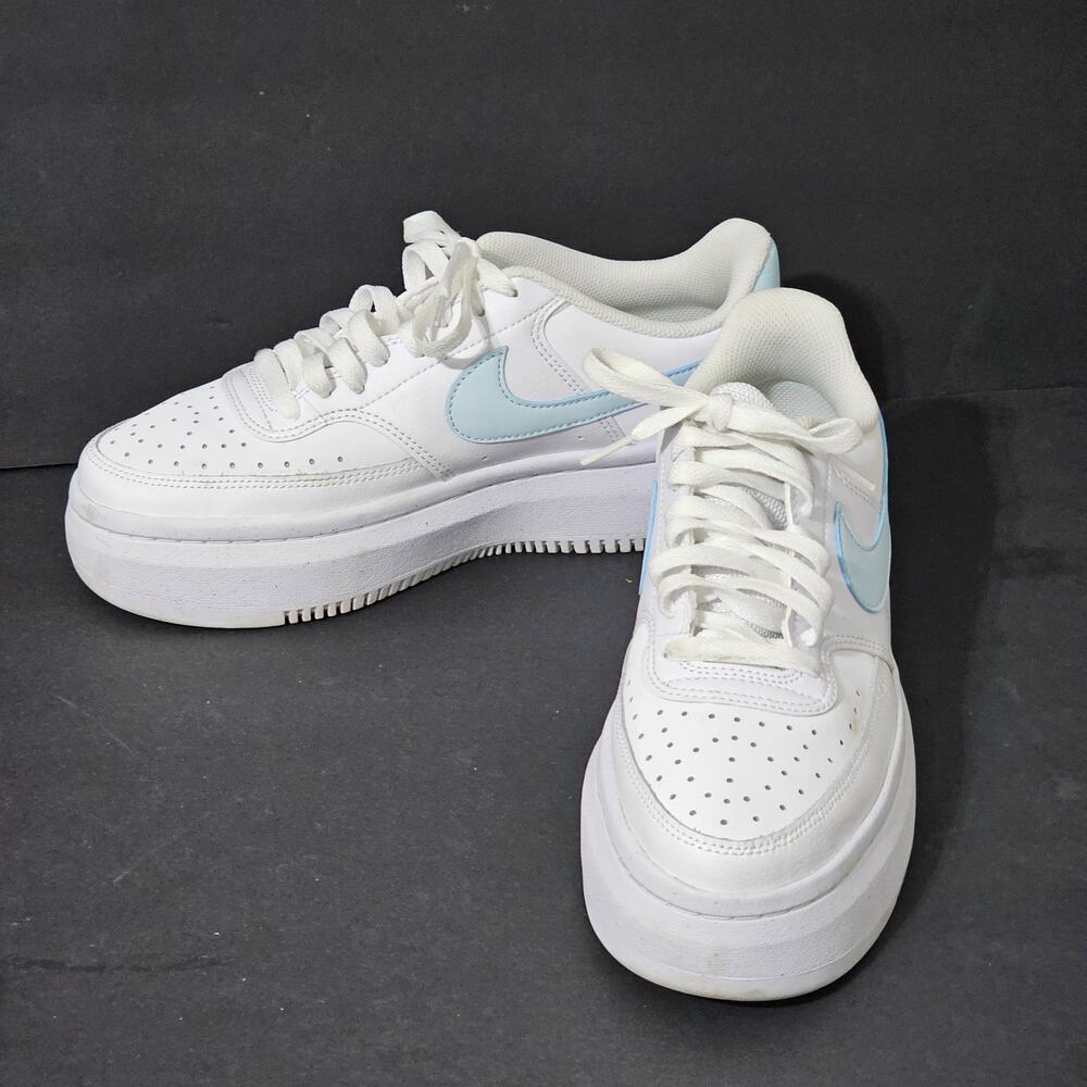 10 WOMEN'S NIKE COURT VISION ALTA WHITE / BLUE DZ5394-101 SNEAKERS SPORTSWEAR